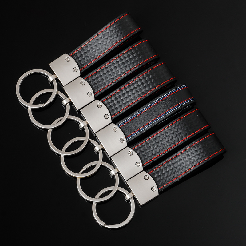 Wholesale High Quality PU Leather Car Key Chain Various Zinc Alloy Metal Car Branded Keychain Custom Car Logo