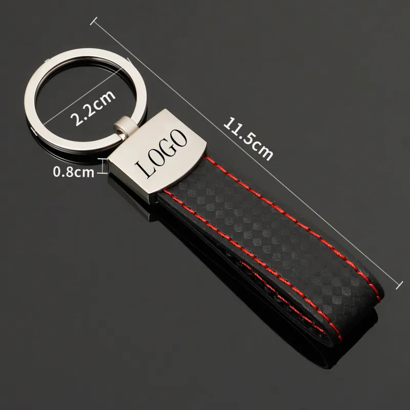 Wholesale High Quality PU Leather Car Key Chain Various Zinc Alloy Metal Car Branded Keychain Custom Car Logo
