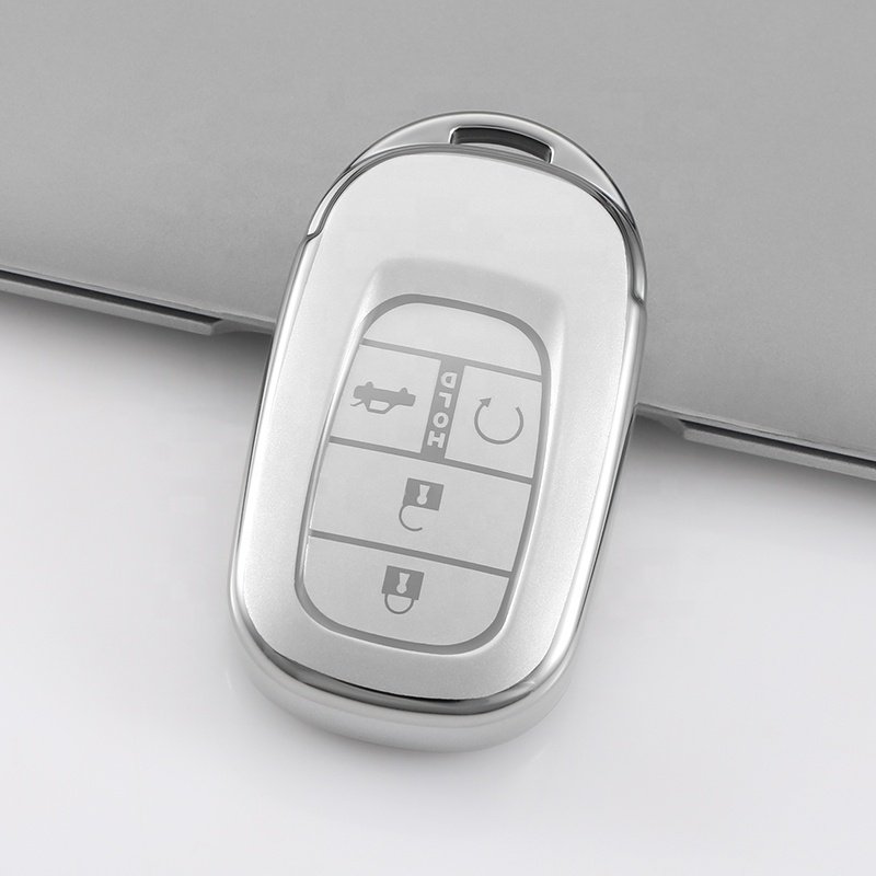 Quicksand Silver TPU car key cover For Honda Accord Civic Passport Pilot Odyssey Ridgeline HRV CRV car accessories