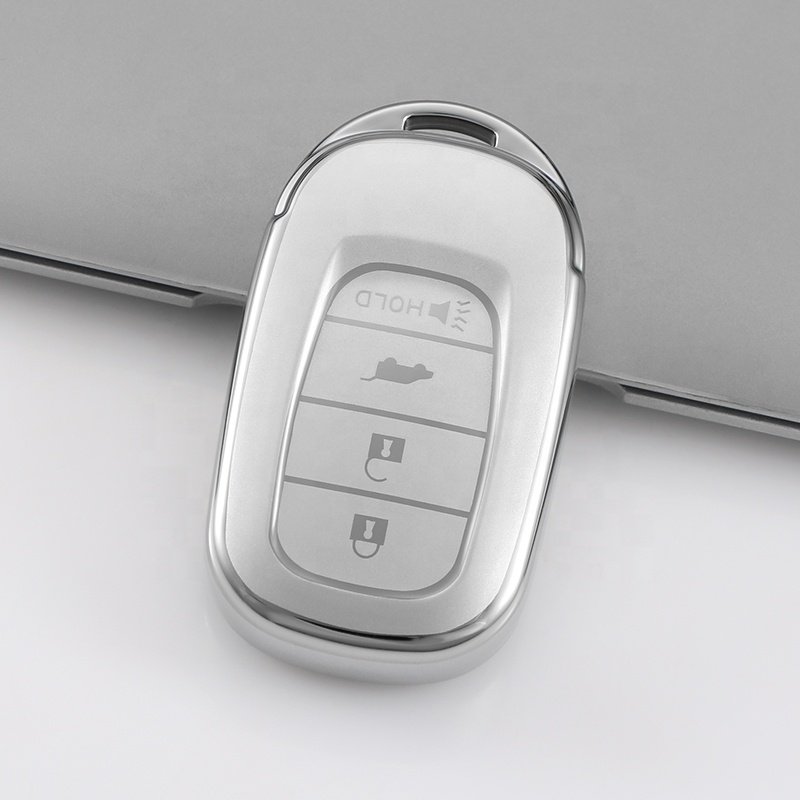 Quicksand Silver TPU car key cover For Honda Accord Civic Passport Pilot Odyssey Ridgeline HRV CRV car accessories