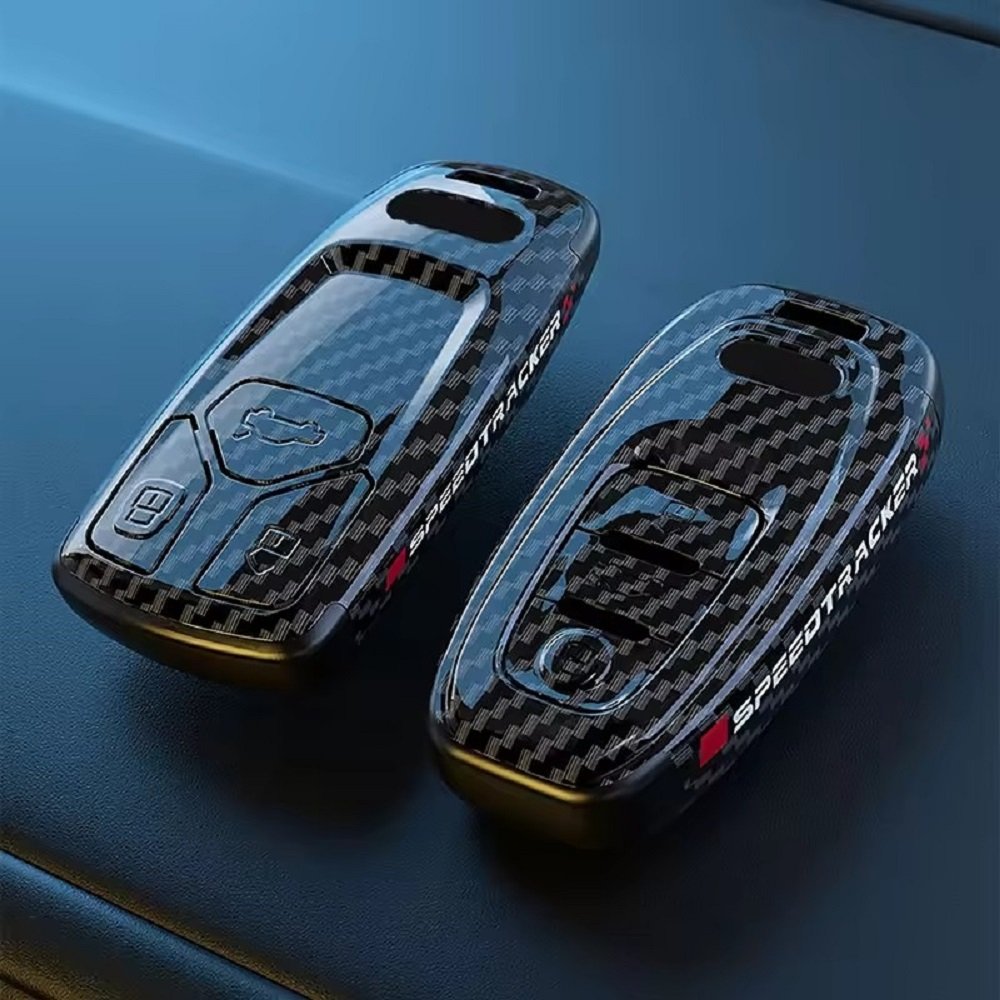 Hot Sales ABS Carbon Car Key case Cover for Audi a1 a3 8v a4 b9 a5 a6 c8 q3 q5 q7 Carbon Fiber Silicone Fob Cover