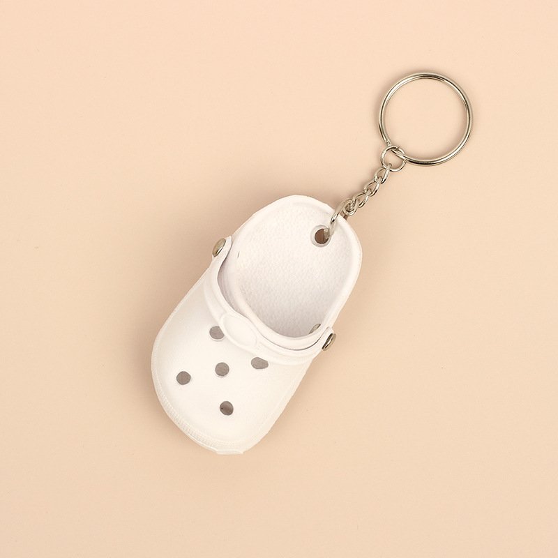 Cute Creative Mini Slippers Couple Car Pendant Cute Bag Pendant Simulation Keychain Fashion Accessories