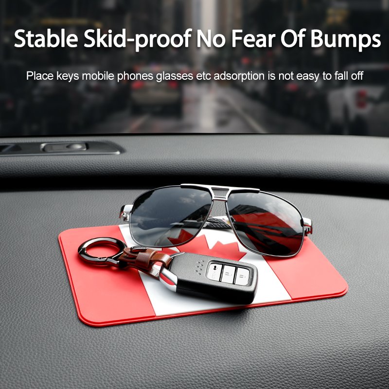Customized Universal Non-Slip Car Magic Dashboard Sticky Adhesive Mat for Phones Sunglasses Keys Car Dashboard Anti-Slip PVC Pad