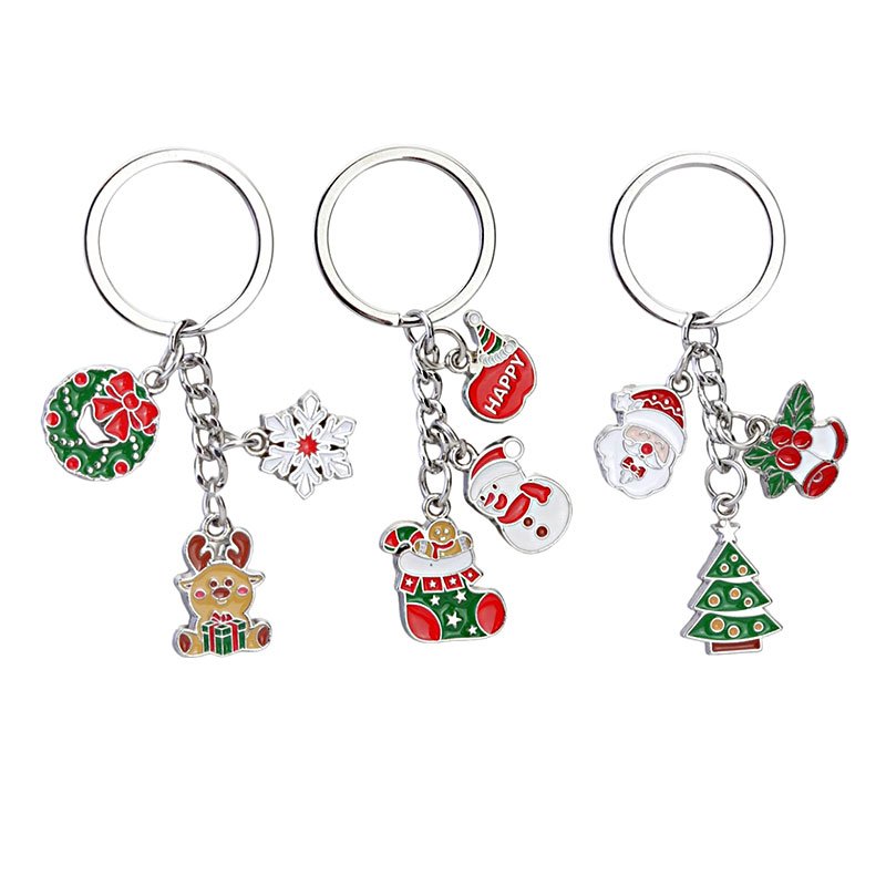 Xun Xin Custom Logo 2D 3D Promotional Christmas Cute Cartoon Animal Custom Hard Enamel Keychain Metal Key Chains Gift