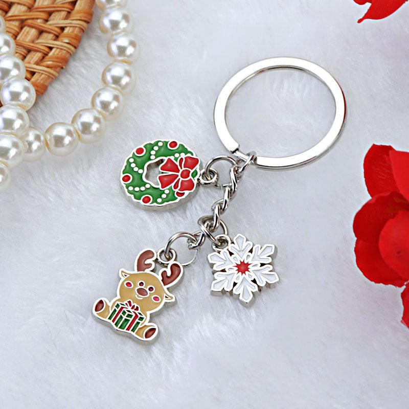 Xun Xin Custom Logo 2D 3D Promotional Christmas Cute Cartoon Animal Custom Hard Enamel Keychain Metal Key Chains Gift
