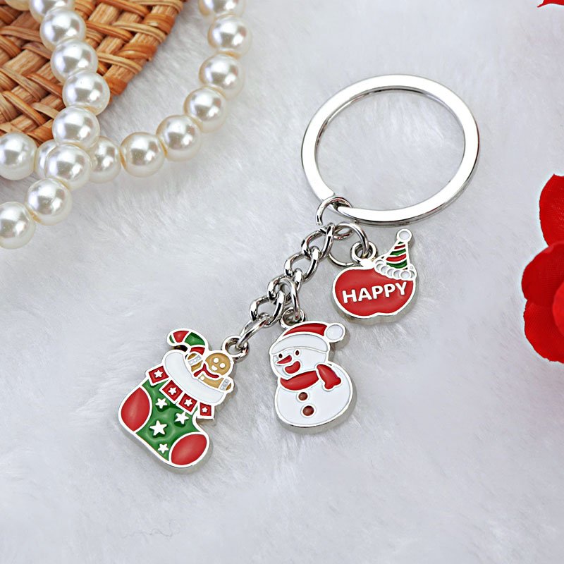Xun Xin Custom Logo 2D 3D Promotional Christmas Cute Cartoon Animal Custom Hard Enamel Keychain Metal Key Chains Gift