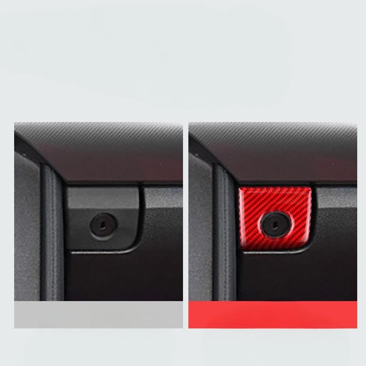 Luxury Carbon Fiber Interior Keyhole Trim for 2015-19 Ford Mustang Car Key Accessories