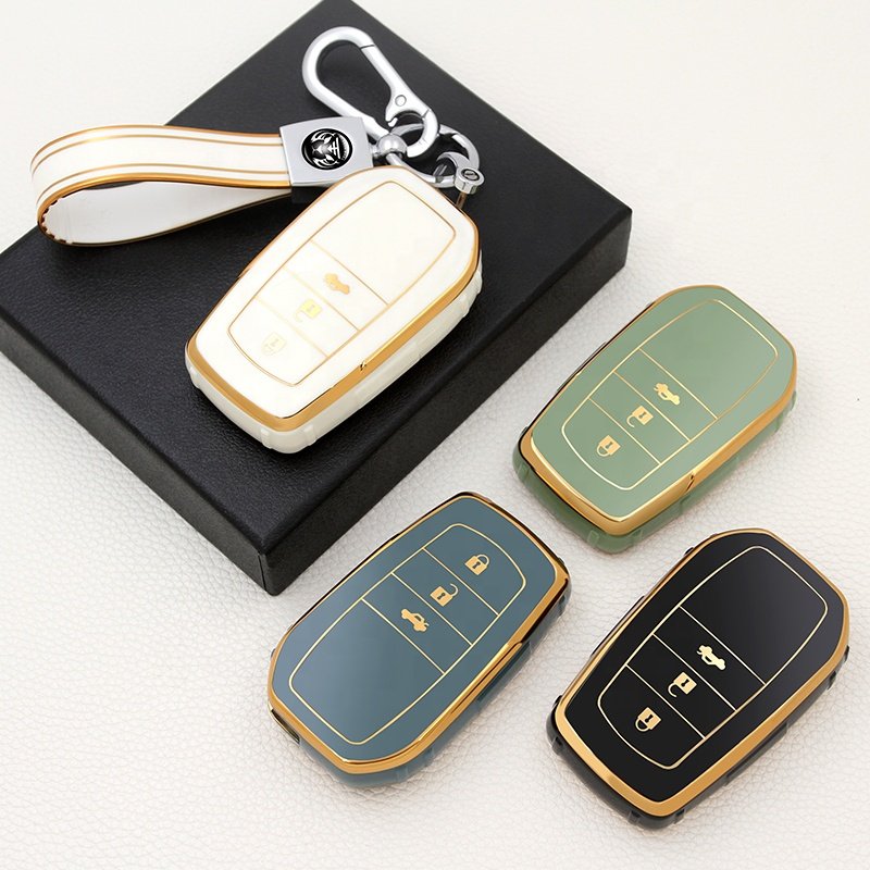 TPU Car Key Protect New Golden Smart Car Key Shell Wholesale TPU Car Key Case Cover For Toyota
