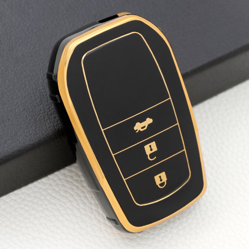 TPU Car Key Protect New Golden Smart Car Key Shell Wholesale TPU Car Key Case Cover For Toyota