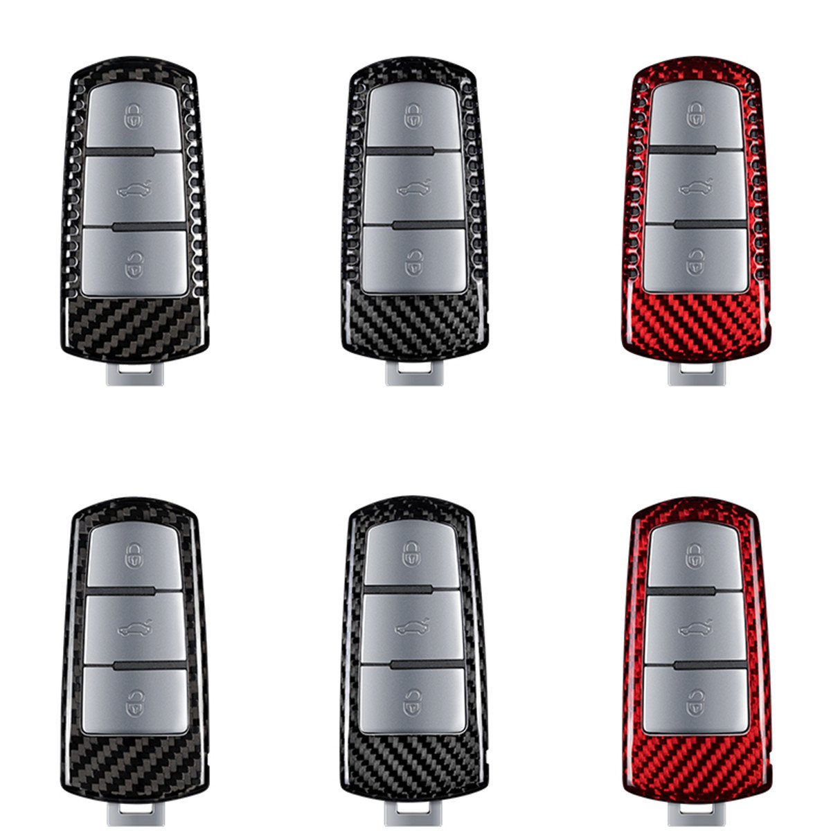 Key Case For VW CC Smart Start Key Fashion Carbon Fiber Car Key Case Cover Auto Interior Accessories T-carbon Car Key Cover