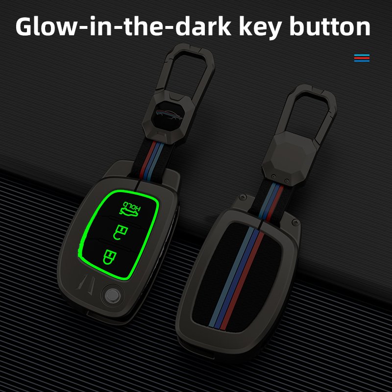 Three Color Design Silicone Zinc Alloy Car Key Fob Case Cover Bag For Hyundai