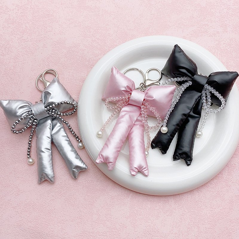 New design Y2K Sweet Bow Keyring Trendy 3D Bowknot Keychain Girls Fashion Bag Pendant Backpack Hanging Decoration Couple Gifts