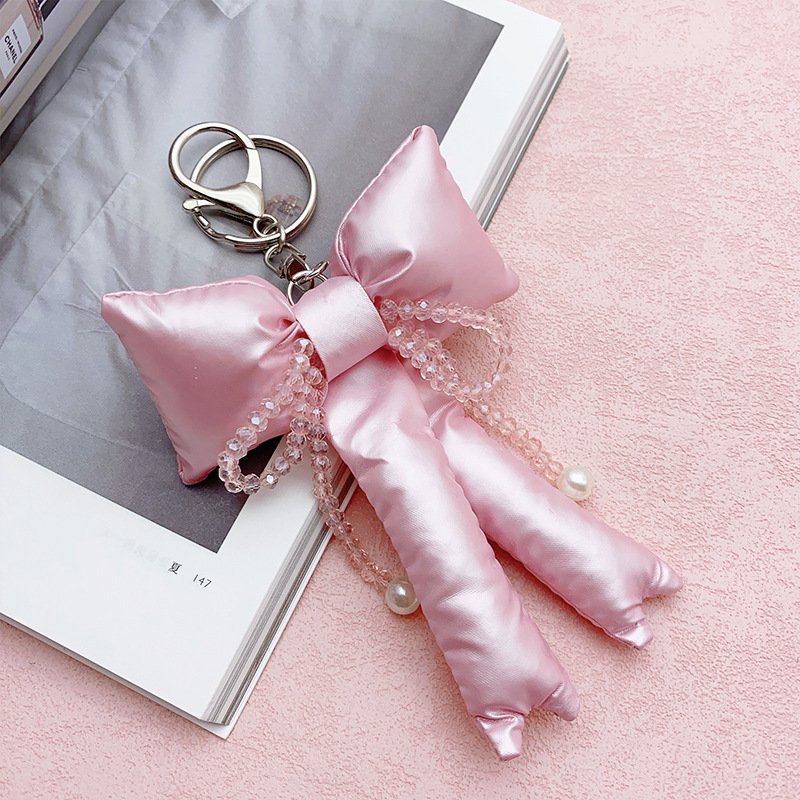 New design Y2K Sweet Bow Keyring Trendy 3D Bowknot Keychain Girls Fashion Bag Pendant Backpack Hanging Decoration Couple Gifts