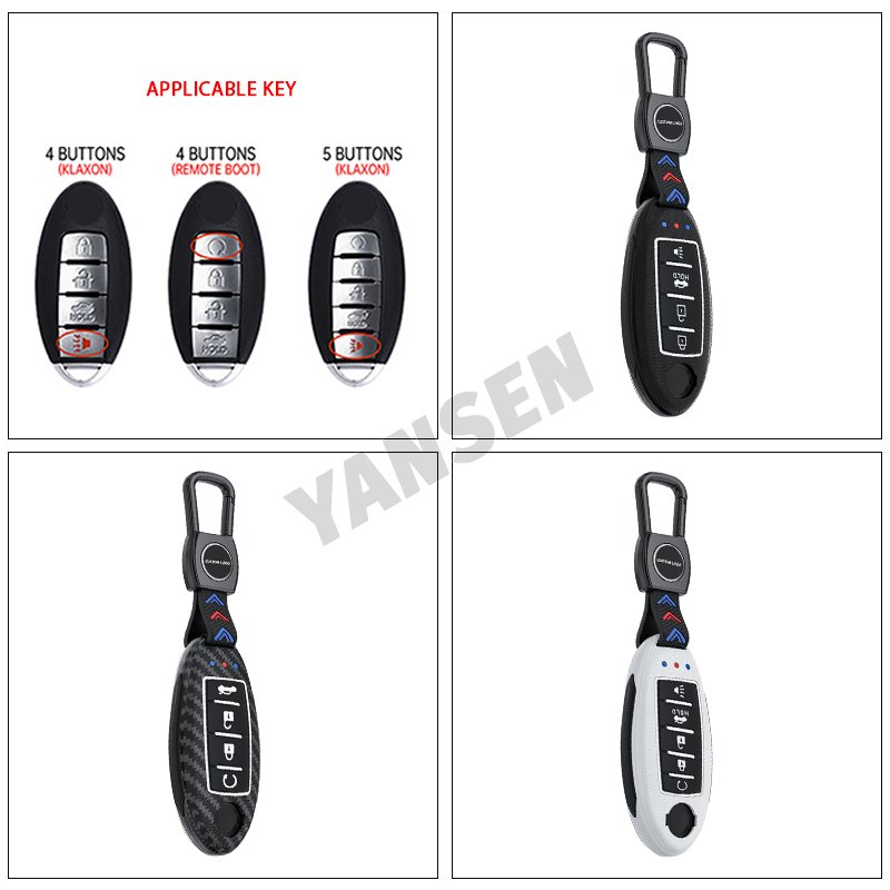 4/5 Buttons ABS Car Key Case Cover Protect Accessories For Infiniti Q40 Q80 Q60 Q70 For Nissan Maxima Leaf Sentra Altima Armada