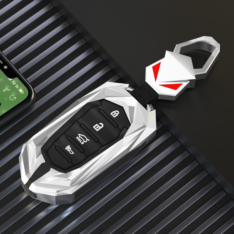 New Alloy+Silica Gel Car Key Case Cover Shell Fob Holder For KIA Cadenza Sorento K3 K5 K7 K900 Quoris Protector 2016 Accessories