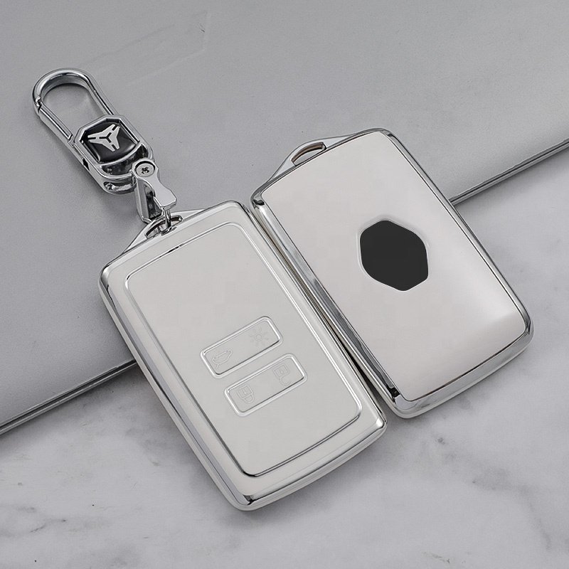 Hot sale Silver Edge TPU key cover fit for Renault Clio Espace 5 Master Bus Talisman Megane Protector Bag Holder Accessories