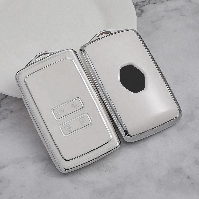 Hot sale Silver Edge TPU key cover fit for Renault Clio Espace 5 Master Bus Talisman Megane Protector Bag Holder Accessories