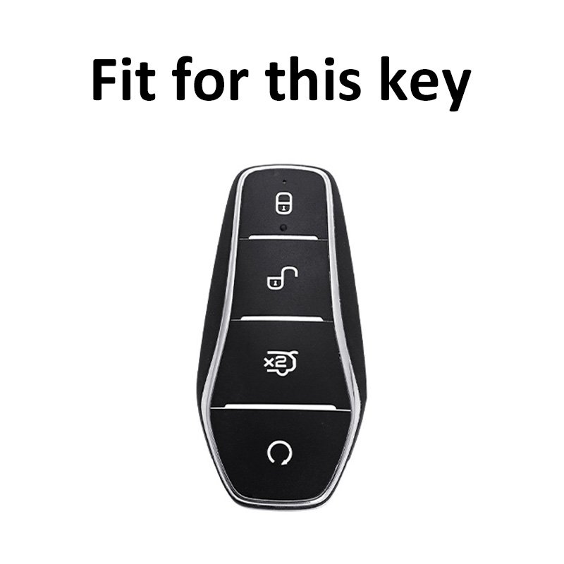 Car TPU Leather Car Key Case Cover for BYD Song Qin Han EV Tang DM 2018 - 2022 Shell Protector Fob Auto Accessories