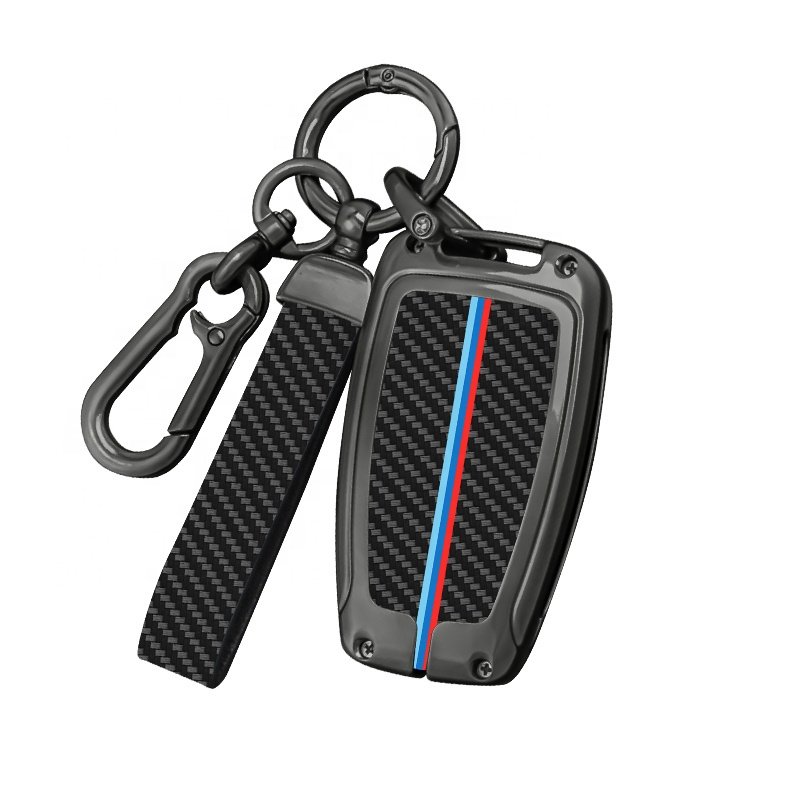 Custom Luxury Gift Zinc Alloy Leather Smart Car Key Case Cover Fob For Ford Toyota Hyundai BYD Leapmotor Hyundai Tucson Sonata