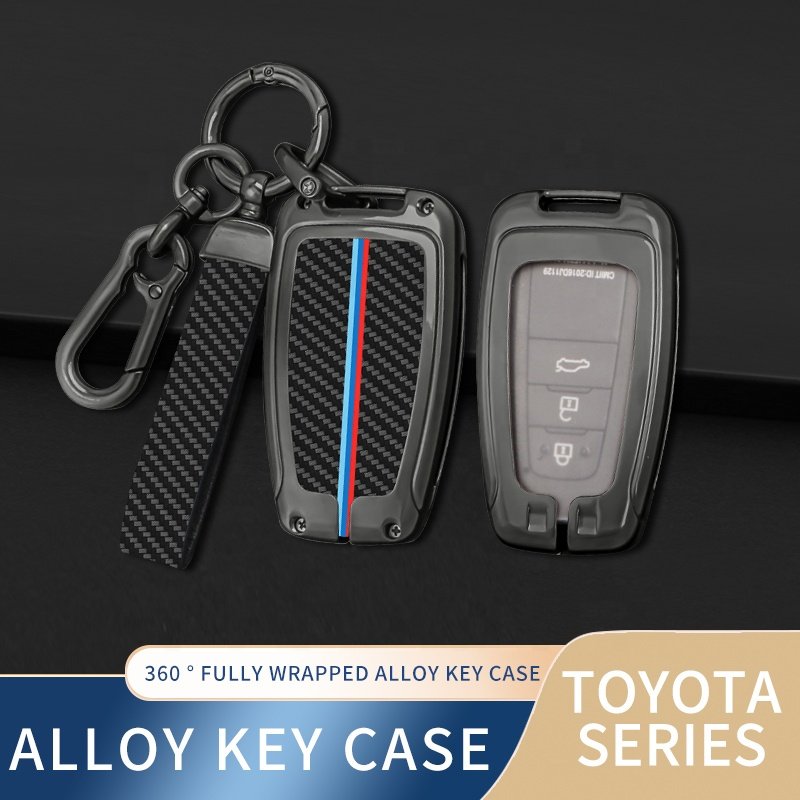 Custom Luxury Gift Zinc Alloy Leather Smart Car Key Case Cover Fob For Ford Toyota Hyundai BYD Leapmotor Hyundai Tucson Sonata