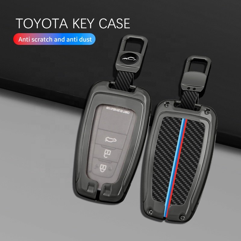 For Leather Toyota 2022 Camry Estima Veloz Golden Supplier Smart For Rav 4 2018 Car Key Cover With Keychain