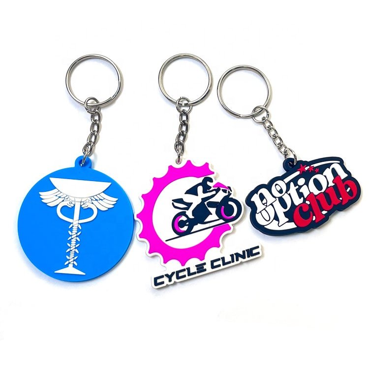 Customized Silicon Silicone Key Chain Custom Logo Rubber Keyring Keytags Anime Wholesale Pvc Keychain