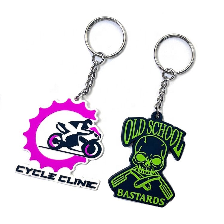 Customized Silicon Silicone Key Chain Custom Logo Rubber Keyring Keytags Anime Wholesale Pvc Keychain