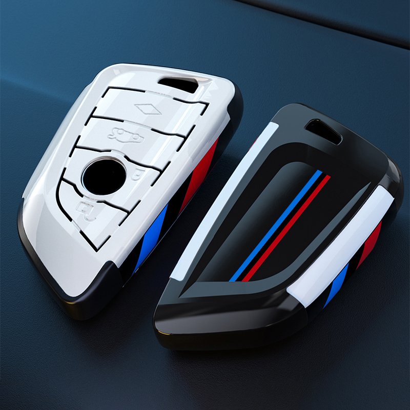 ABS carbon fiber Car Key Cover Case Shell Fob for BMW Protective Easy To Install interior accessories