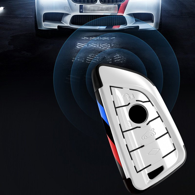 ABS carbon fiber Car Key Cover Case Shell Fob for BMW Protective Easy To Install interior accessories