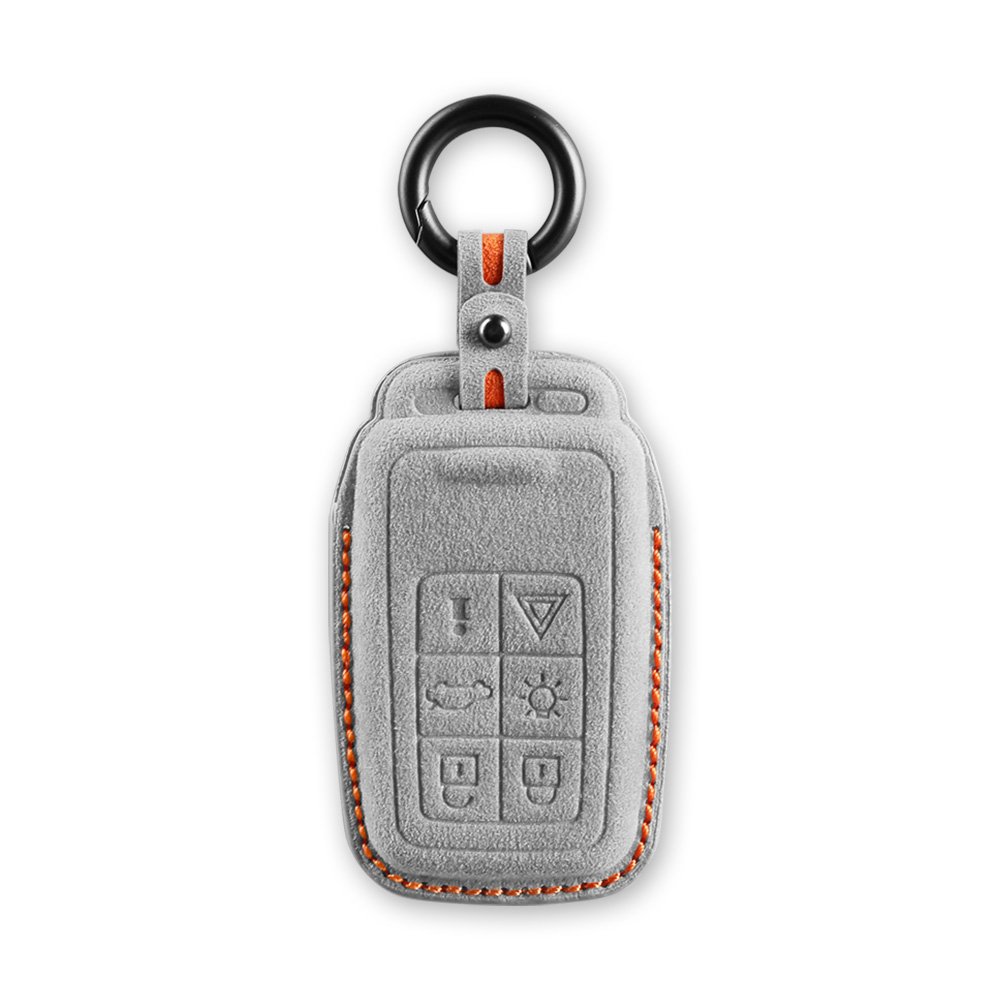 Suede Car Remote Key Case Bag for For Volvo S80L S60 V40 XC60 V60 2016 2017 2018 key cover Key housing accessories