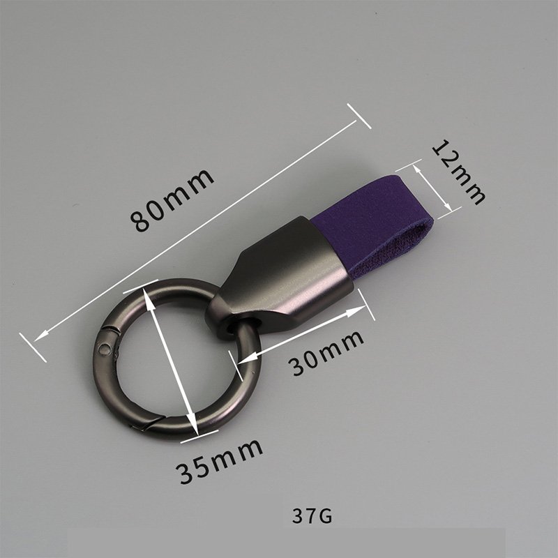 luxury genuine leather keychain custom logo cute mini car key fob key holder
