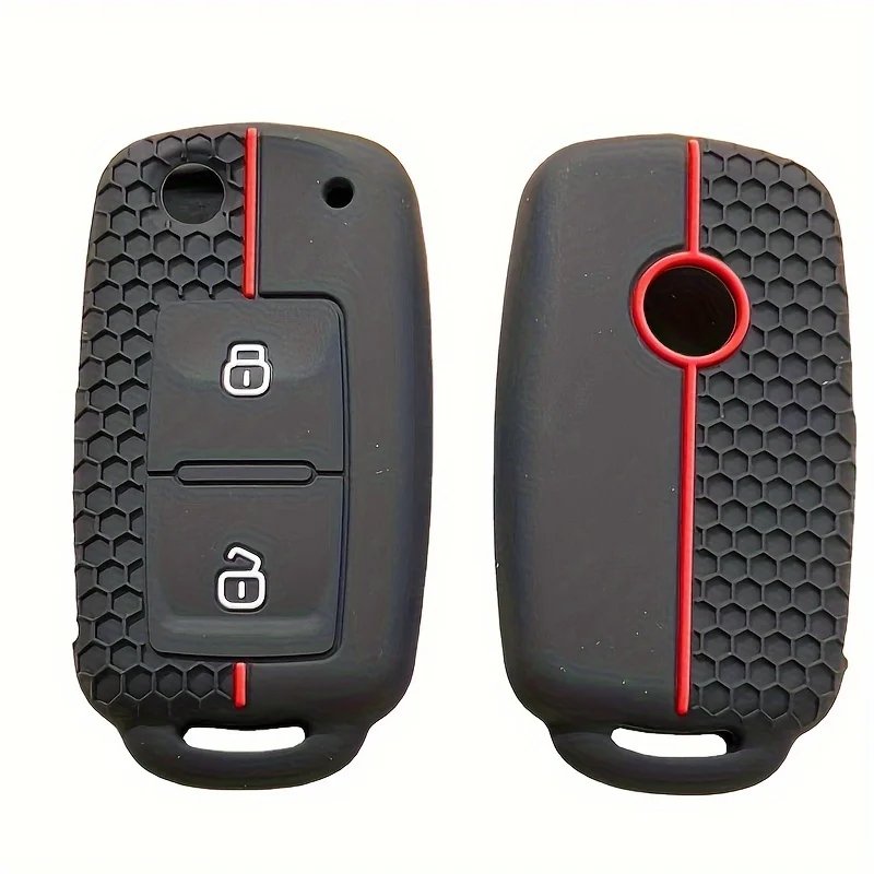Silicone Flip Car Key Cover Case 2 3 Buttons for VW Volkswagen Amarok Polo Golf 5 6 7 MK4 Bora Jetta Altea Alhambra Accessories