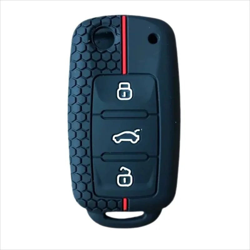 Silicone Flip Car Key Cover Case 2 3 Buttons for VW Volkswagen Amarok Polo Golf 5 6 7 MK4 Bora Jetta Altea Alhambra Accessories