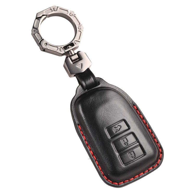 Handmade Genuine Leather Car Key Case Cover for Toyota YARIS L VIOS Smart 3 Buttons Auto Key Shell Case