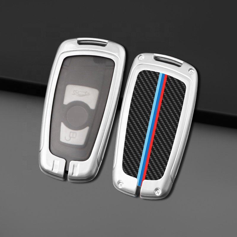 Remote Full Cover Protective TPU Holder Metal Carbon Fiber Car Key Case For BMW x3x4x5 x6 Li530 525Li 320Li Car 2 Case Holder 2
