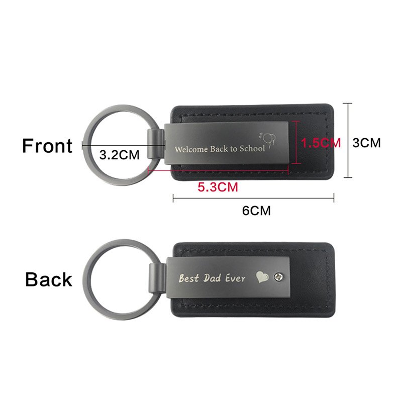 Personalized Key Holders Chain Leather Customized Luxury Keychain Accessories Leather Keychains In Bulk