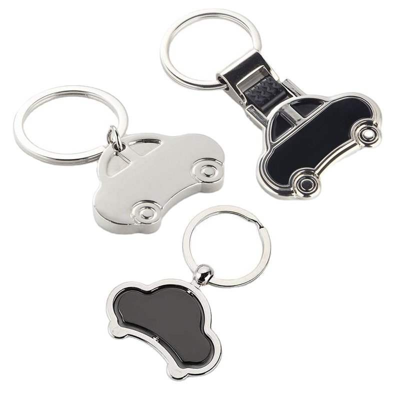 Wholesale 3D 2D Gift Souvenir Enamel Name Car Accessories Holder Model Emblem Keyring Metal Custom Brand Logo Car Shape Keychain