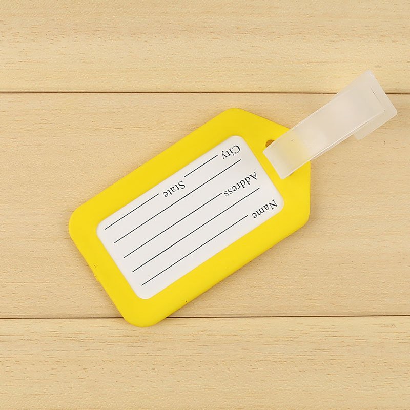 PP Plastic Plane Luggage Tags Travel Accessories for Boarding Passes and Name Tags Rubber Key Chains