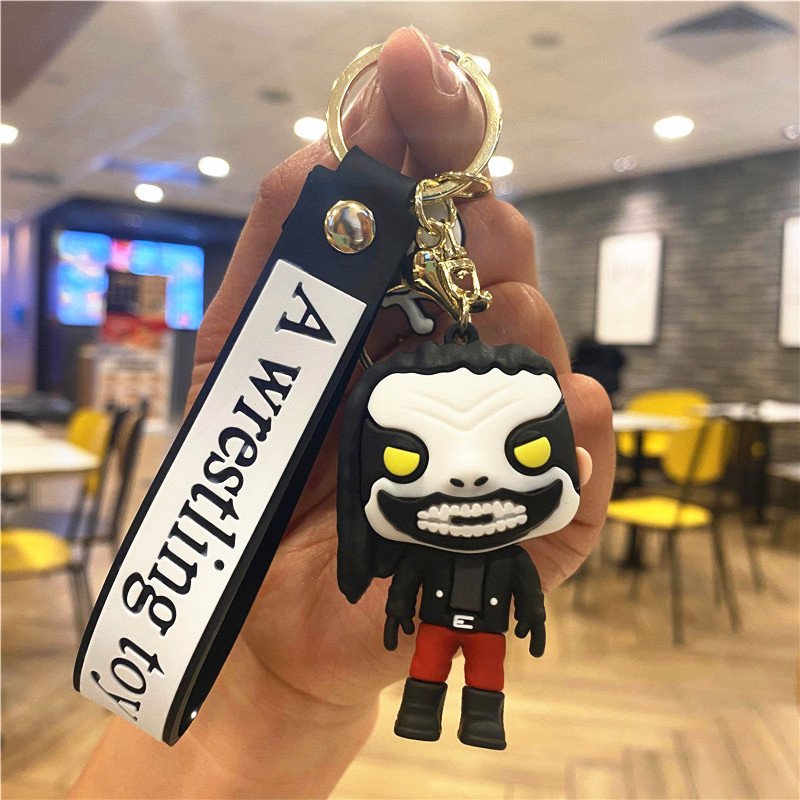 Cartoon Wrestling Toy Keychain Personality Creative Bag Accessories Car Keyring Pendant Key Chain