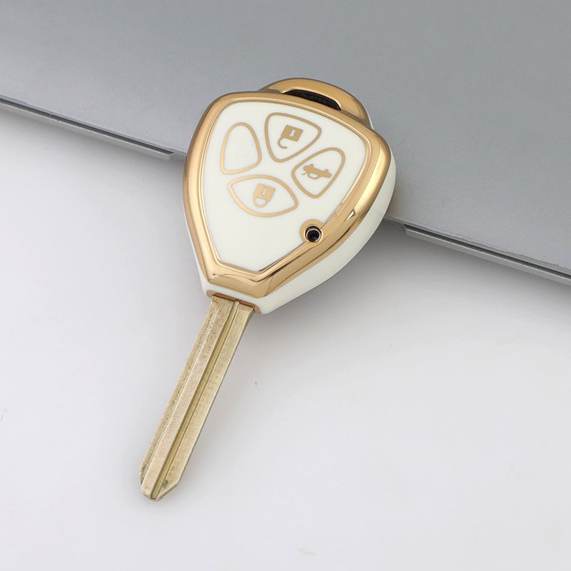Hot Selling Gold Edge TPU Car Key Cover For Toyota PRD Avensis Land Cruiser Prado 150 Key Accessories