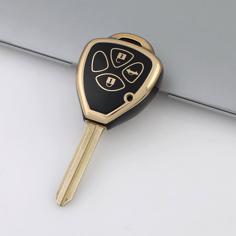 Hot Selling Gold Edge TPU Car Key Cover For Toyota PRD Avensis Land Cruiser Prado 150 Key Accessories