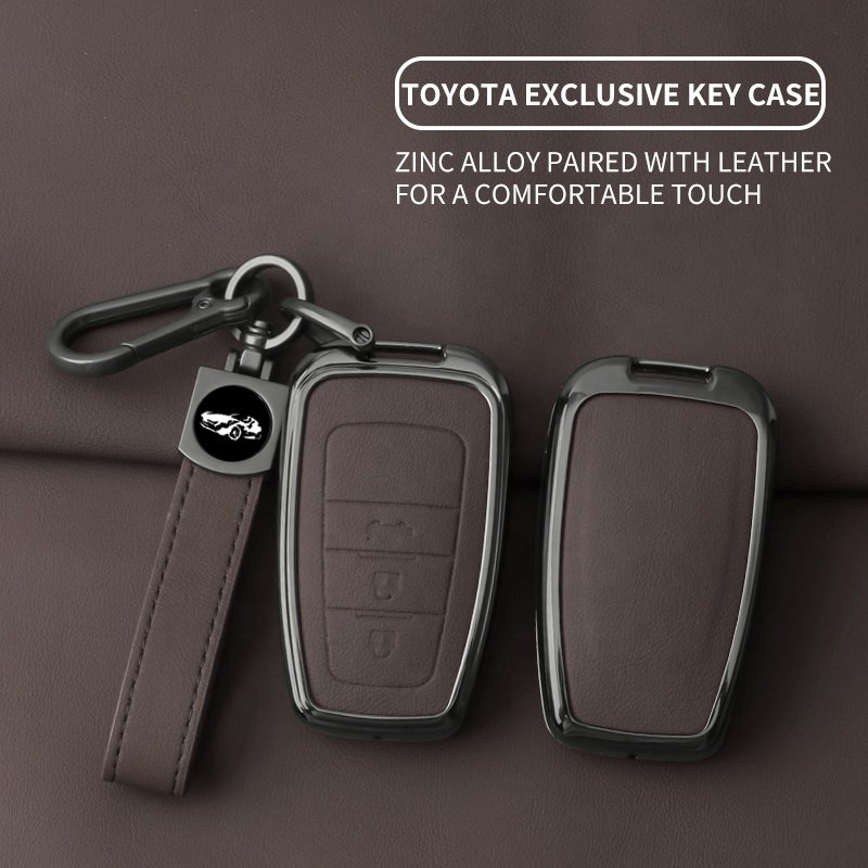 For Toyota Prius 2004 To 2010 Metal Toyota Zinc Alloy Leather Car Key Cover