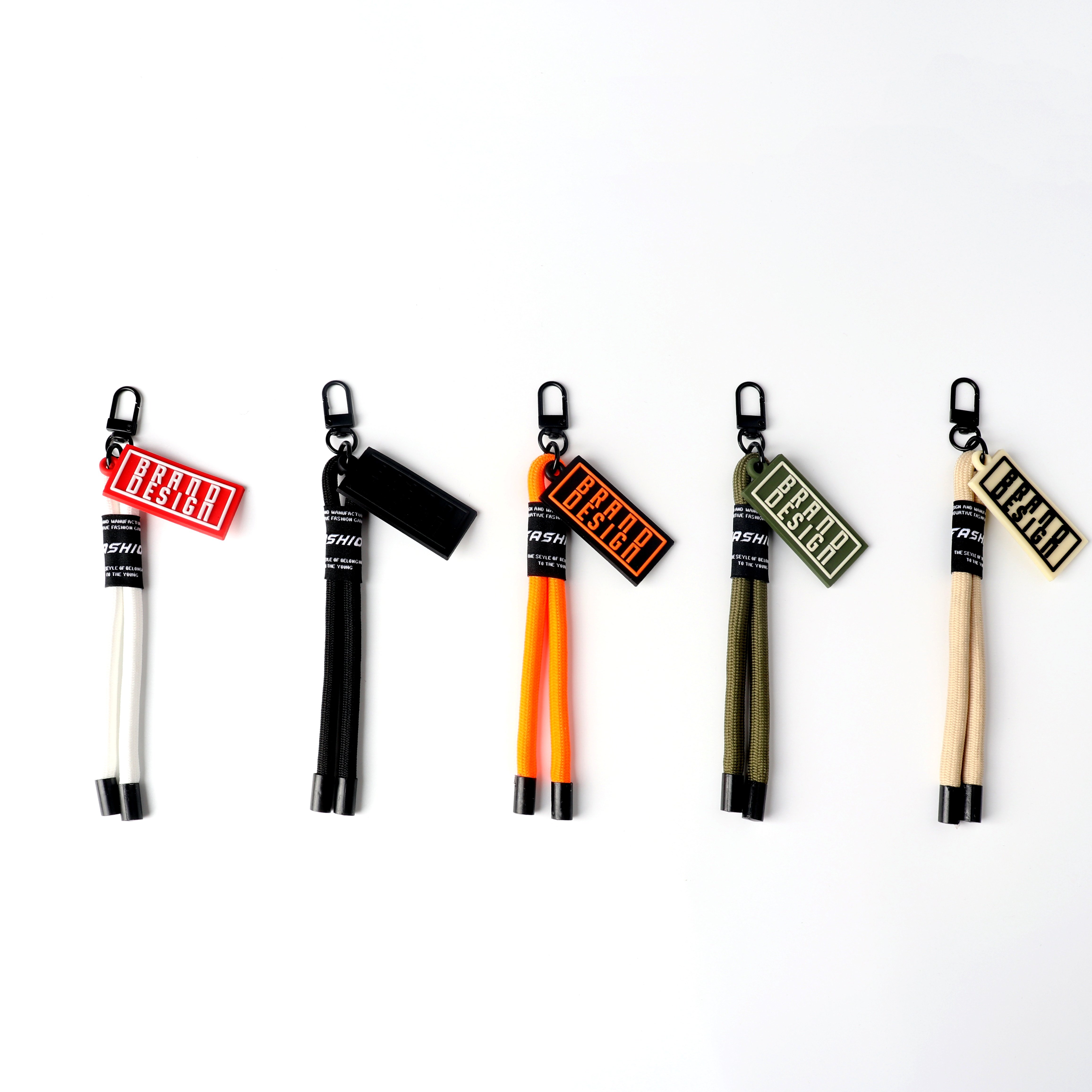 Factory Braided Rope PVC Rubber key chains wholesale Decorating DIY Accessories silicone keychain for bags