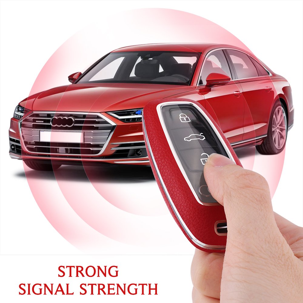 For Audi leather Key Fob Cover 3 button key shell fit for Audi A6L/A3/A7/A8/Q7