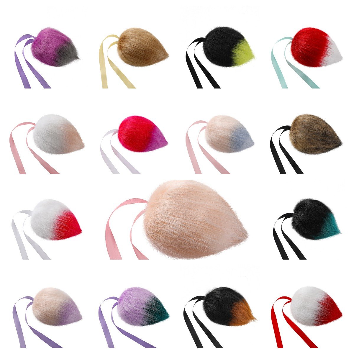Cute Rabbit Tail Bunny fur Tail children girls boy Furry Animal Cosplay Tail plush Comic show live props performance for kids