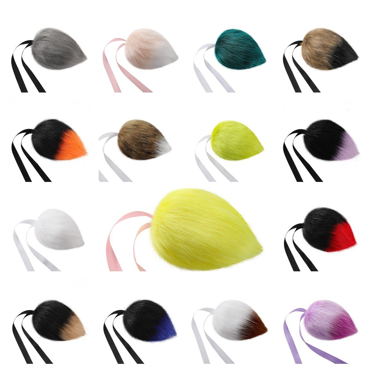Cute Rabbit Tail Bunny fur Tail children girls boy Furry Animal Cosplay Tail plush Comic show live props performance for kids