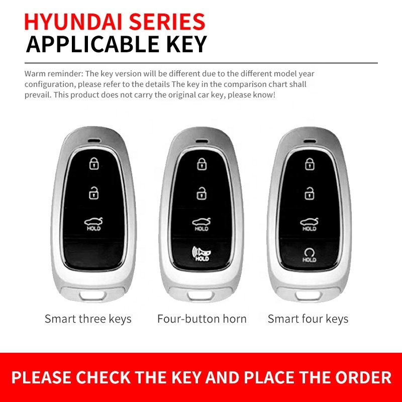 For Car Keys Hyundai Silicone Case Zinc Alloy Creta Metal Key Cover For Car