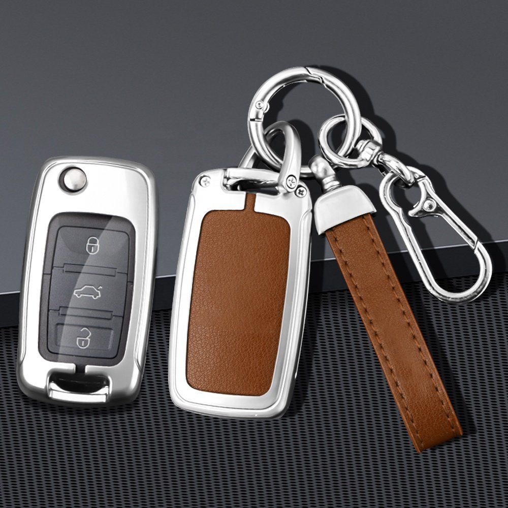 High Quality Wholesale Price Custom Design Leather Zinc Alloy Car Key Cover