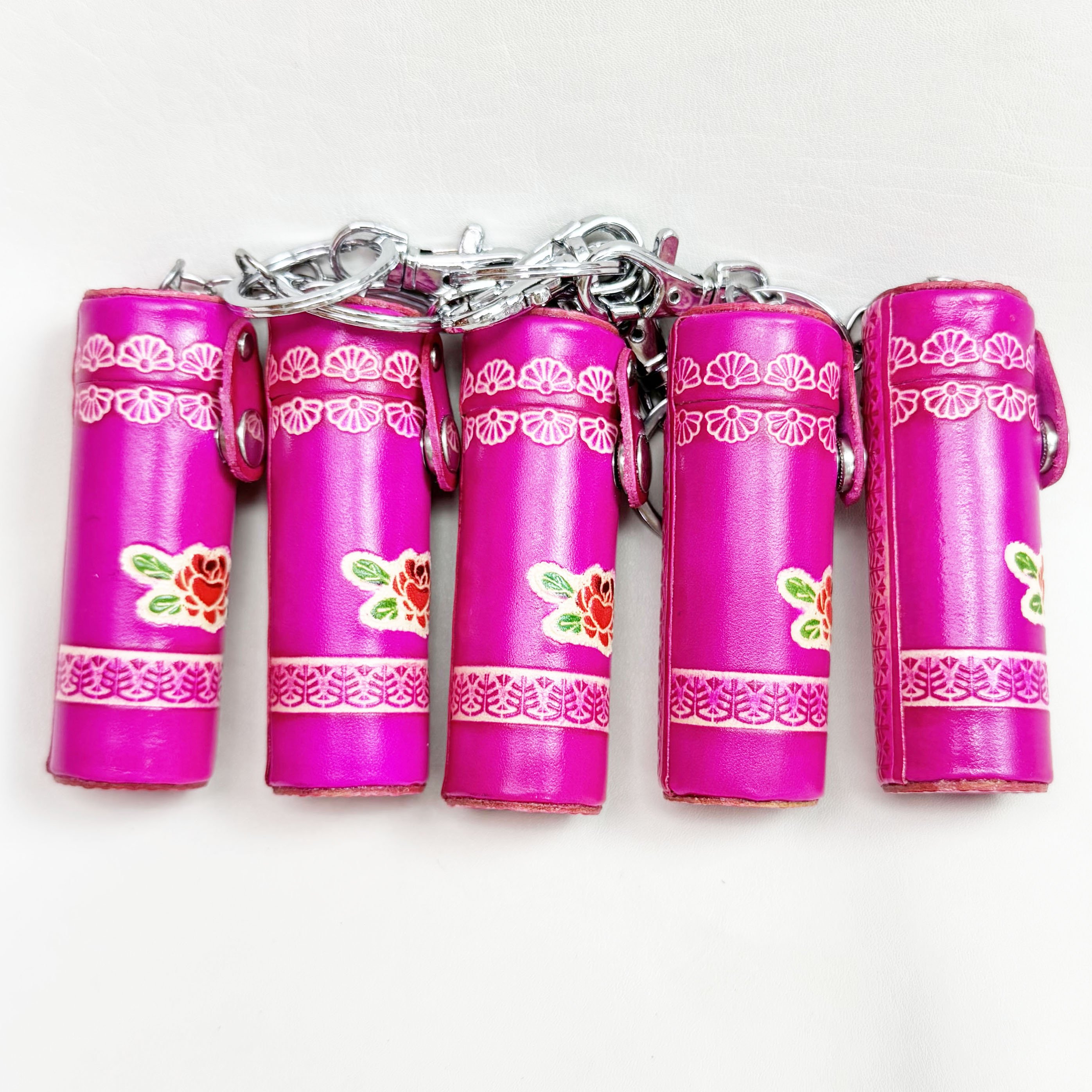 KC-011 Lipstick pouch Animal Genuine Leather Handmade Key chain Bag Charm Pendant Car Keyring Luxury Keychain
