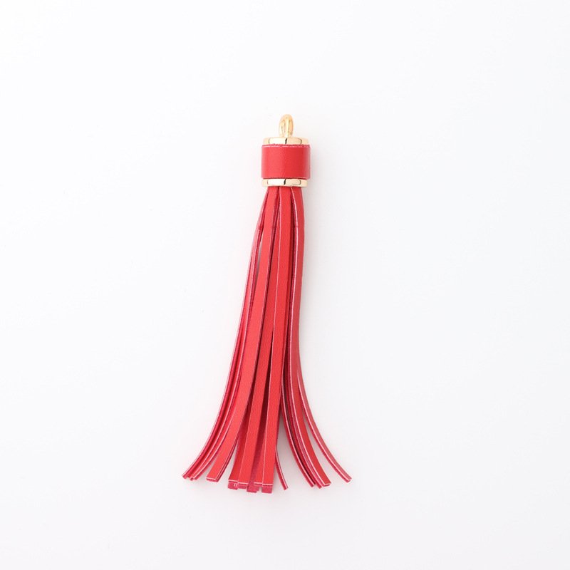 New Fashion Tassel Key Chain Women Cute Tassel KeyChain Bag Accessory PU Leather Tassels Car Key Ring Fringe Jewelry